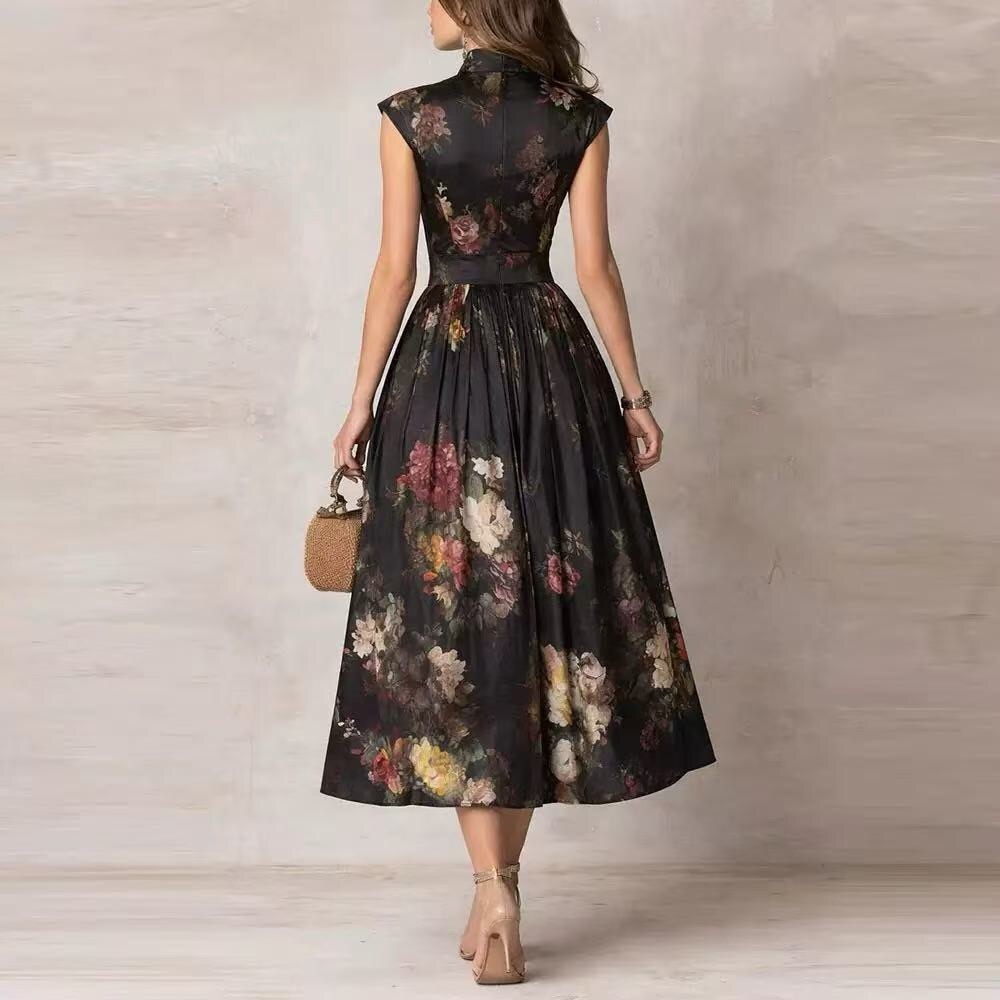 Zimmermann Elegant Black Floral Midi Dress - Picture 2 of 3